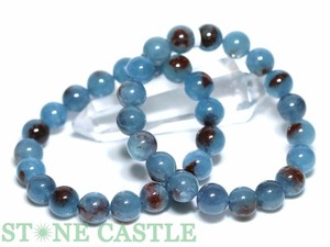 ☆高品質☆【ブレスレット】ヘマタイトインアクアマリン (約10.5〜11mm) 【天然石 パワーストーン】