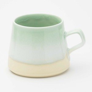 美浓烧 马克杯 餐具 绿色 粉彩 日本制造