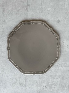 Mino ware Main Plate Gray Made in Japan