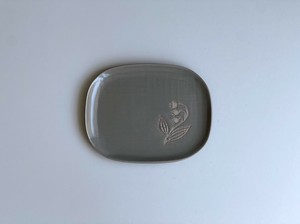 suzuran中皿（灰）　瀬戸焼　日本製