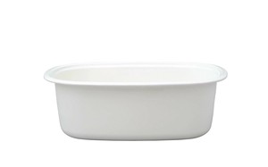 野田琺瑯　ホワイトシリーズ　保存容器 WA-O w/s 楕円型洗い桶　475014