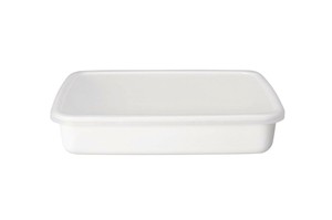 野田琺瑯 White Series レクタングル浅型Lシール蓋付 WRA-L 005WRAL