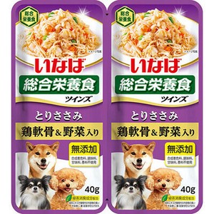 [いなばペットフード] ツインズ　とりささみ鶏軟骨＆野菜入り80g