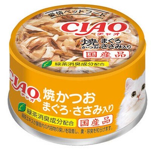 [いなばペットフード] CIAO　焼かつおまぐろ・ささみ入り85g