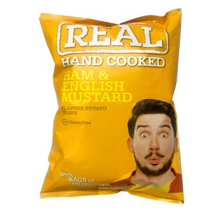 REAL リアル  イギリス流 ハム＆イングリッシュマスタード味ポテトチップス150g おやつ お菓子 おつまみ