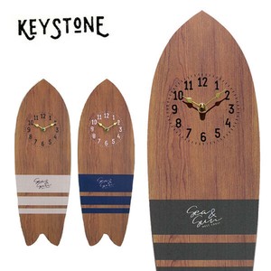 キーストーン【KEY STONE】サーフボードクロック フィッシュボード 時計 掛け時計 置き時計 インテリア