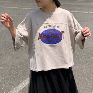 即納【2025新作】フットボールTシャツ　ロゴT　プリントT　ゆったり　配色　夏服