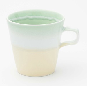 美浓烧 马克杯 餐具 绿色 粉彩 日本制造