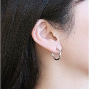 Clip-On Earrings Stainless Steel 14mm Made in Japan