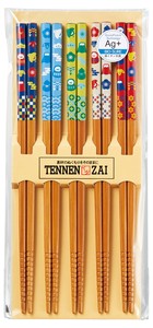 客用箸　銀ｲｵﾝ抗菌　すす竹だるま 【日本製 5膳5絵柄組】
