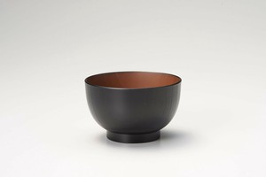レンジ汁椀　抗菌なごみ　 黒　 　【日本製 食洗機、電子レンジ使用可能】