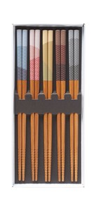 Chopsticks Bamboo 5-pairs set Made in Japan