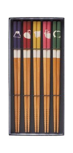 Chopsticks Bamboo 5-pairs set Made in Japan