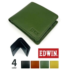 【全4色】 EDWIN エドウイン ゴートレザー 二つ折り財布 スリムウォレット 本革(0510657)