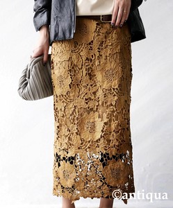 [アンティカ]レーススカート レディース スカート 長め丈 ペンシル 上品 YA-00340【ALL】
