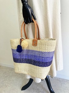 ⑥【SALE★在庫限り】ANAKA/マダガスカルグラデーショントートバッグ（手編み） / SEA