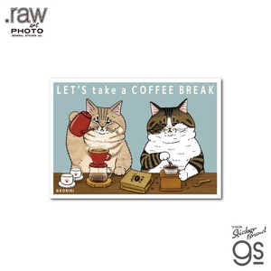 世にも不思議な猫世界 L判絹目生写真 COFFEE blue KORIRI 猫 ねこ キャラクター イラスト グッズ RAW038