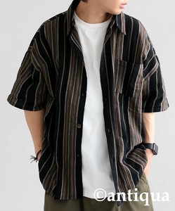 衬衫 长袖 男士 竖纹 antiqua