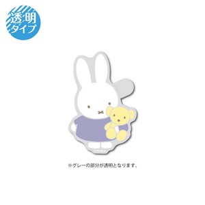 miffy クリアステッカー ミッフィー＆くまちゃん キャラクター 絵本 イラスト こども うさぎ グッズ MIF083