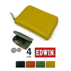【全4色】 EDWIN エドウイン ゴートレザー ラウンドファスナー小銭入れ コインケース(0510658)