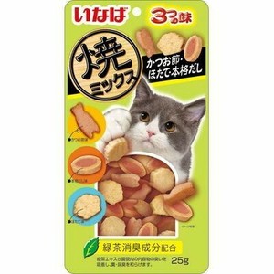 [いなばペットフード] 焼ミックス3つの味かつお節、ほたて、本格だし25g
