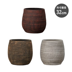 【釉薬陶器／ラスティック／植木鉢】ジャヤ バルーン 32cm