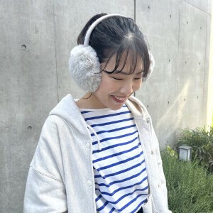 太アームフェイクファーイヤーマフ