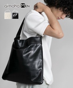 《 aimoha MEN 》ショルダーバッグ メンズ クロコダイル模様 ユニセックス 薄型 PU 合皮 シンプル