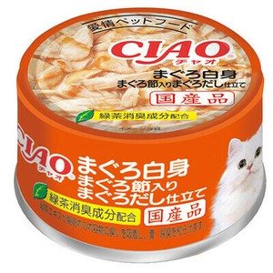 [いなばペットフード] CIAO　まぐろ白身まぐろ節入りまぐろだし仕立て85g