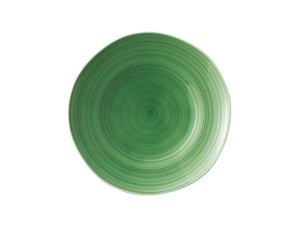 櫛目 22.5盛皿(緑釉)(3)