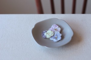 ﾒｲﾒｲｳｪｱ 13小皿(隅入 薄灰)(3)