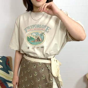 即納【2025新作】キャンプTシャツ　プリントT　半袖　夏服　シンプル