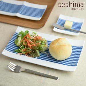 深山(miyama.) cecima-瀬縞- 23.5cm焼き物皿 絞り柄[日本製/美濃焼/和食器]