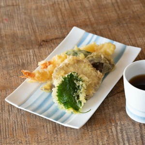 深山(miyama.) cecima-瀬縞- 23.5cm焼き物皿 万筋染付文様[日本製/美濃焼/和食器]