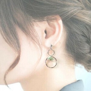 银耳针耳环 1件