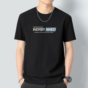 T-shirt Plain Color Round Neck T-Shirt Short Sleeve Men's