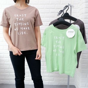特価  綿100％ 前後2WayプリントTシャツ (両面プリント)　Tシャツ　半袖