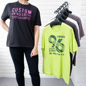 特価 綿100％ ゆったりプリントTシャツ  (ビンテージロゴプリント6柄)　ユニセックス Tシャツ　半袖