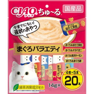 [いなばペットフード] CIAOちゅーる　まぐろ＆贅沢本まぐろ14g×4P