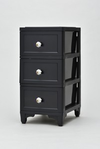 Chest/Drawer black [New Item] 34cm