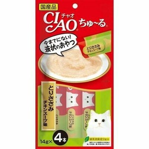 [いなばペットフード] CIAOちゅーる　とりささみチキンスープ味14g×4P