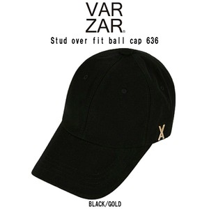 VARZAR(バザール)キャップ 帽子 ロゴ ブラック ゴールド ユニセックス Stud over fit ball cap 636