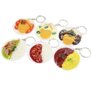 食品サンプルキーホルダー  洋食 6種 JAPANシールがかわいい♥️ ミニチュア 海外人気！！