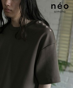 《 aimoha neo 》ショルダーデザインコットンTEE メンズ 半袖 tシャツ シンプル トップス