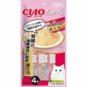 [いなばペットフード] CIAOちゅーる　腎臓の健康維持に配慮　まぐろ14g×4P
