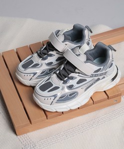 《 shoes365 》キッズデザインスニーカー メッシュ 軽量 マジックテープ 衝撃吸収 子供 シンプル 靴