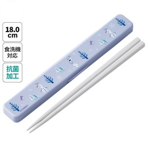 【スケーター】抗菌 音のならない箸・箸箱セット 箸18cm 【アナと雪の女王　オラフ】日本製