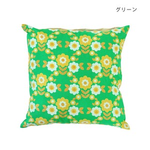 クッションカバー レトロフラワー グリーン 15623883321