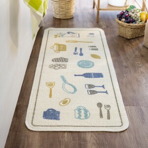 Kitchen Mat Recycled Yarn Kitchen Washable Made in Japan