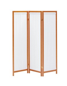 木製スクリーン(帆布)3連　仕切り/パーテーション/目隠し/インテリア/家具